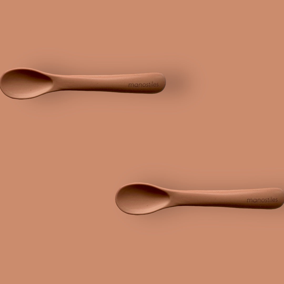 Babyske 2 styk Rødbrun silikone