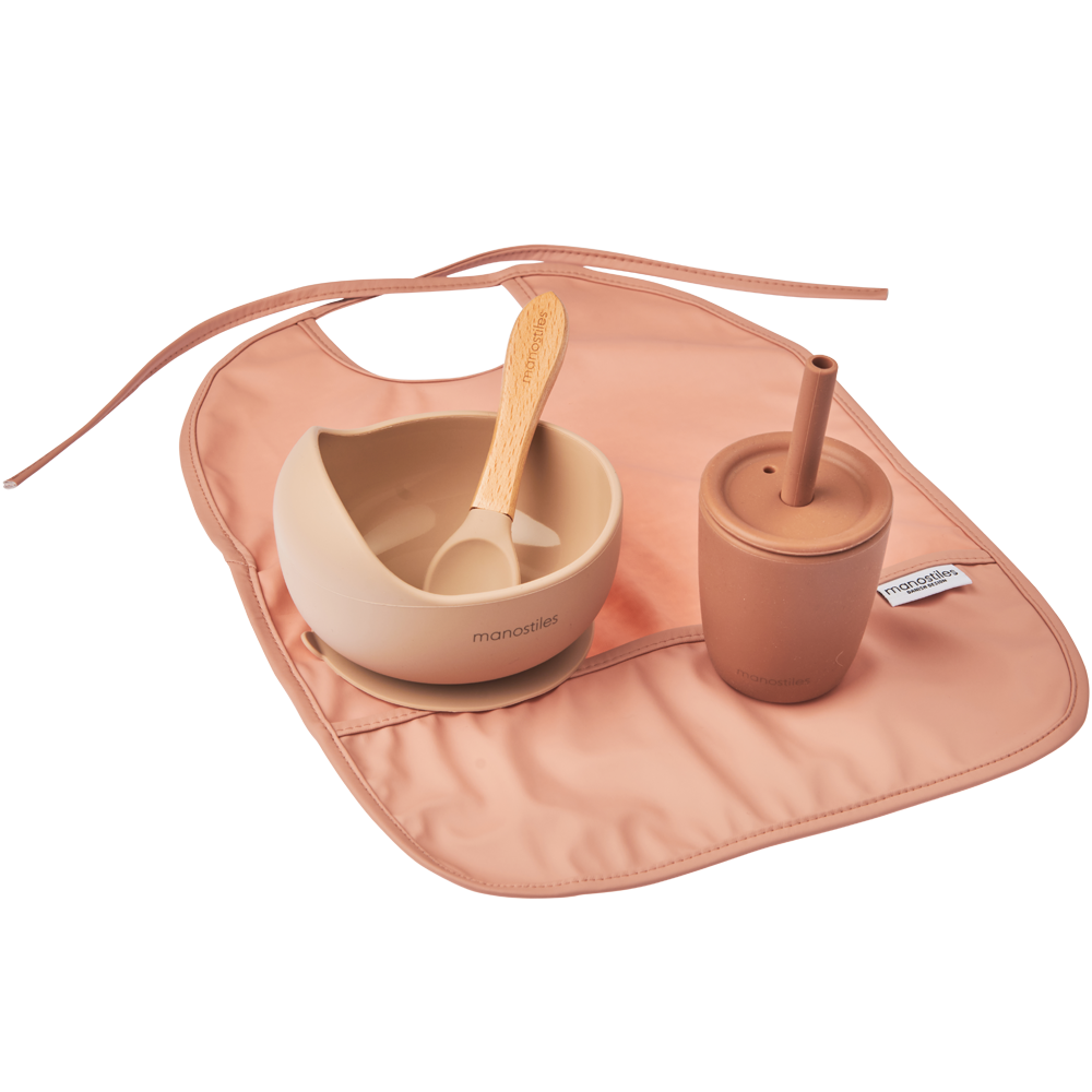 Børnekop i silikone - Brun - Manostiles Danish Design