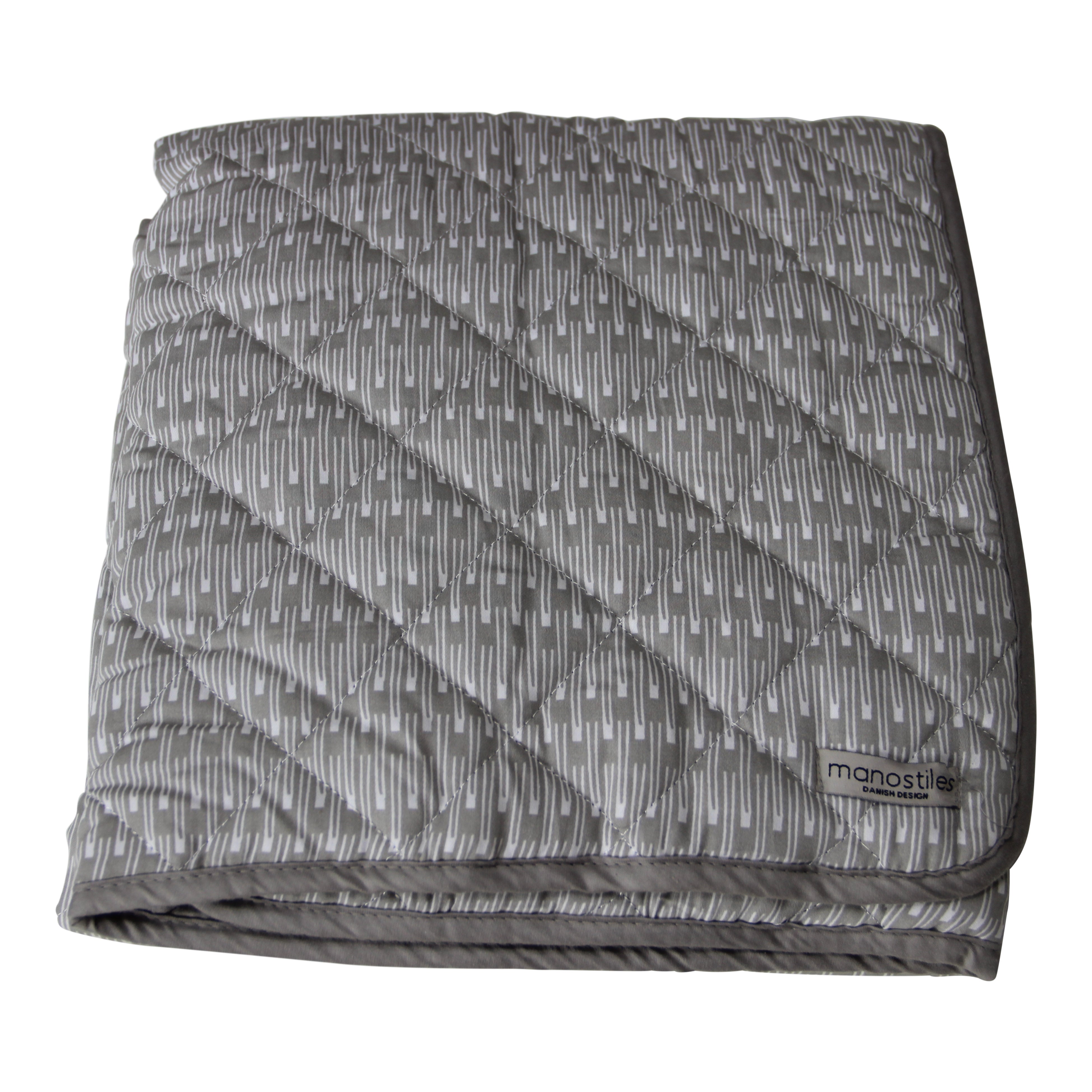 Quilt Tæppe - Octopus Grey, Nordic Sea - Manostiles Danish Design