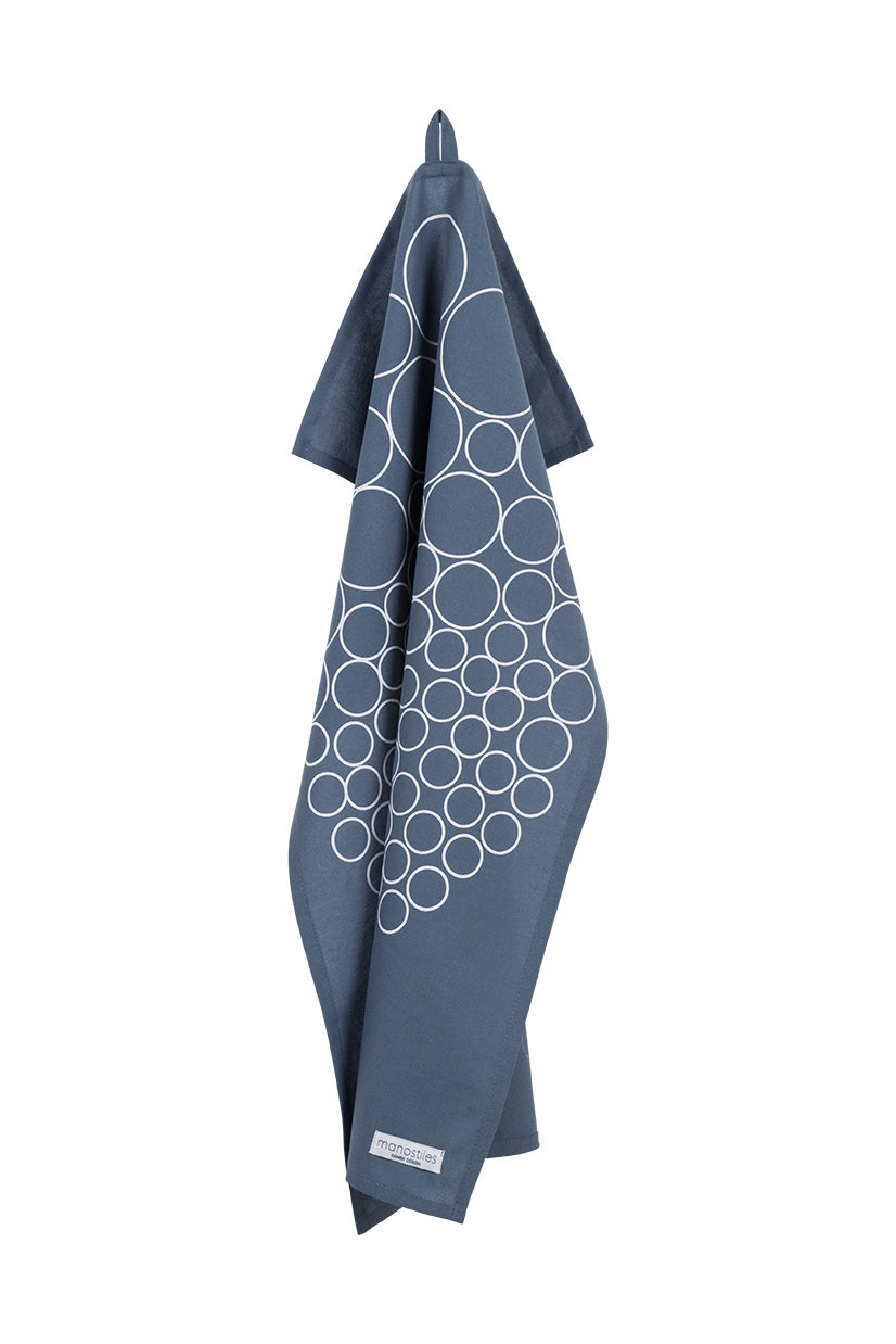 Viskestykke - Blå m. dots - Manostiles Danish Design