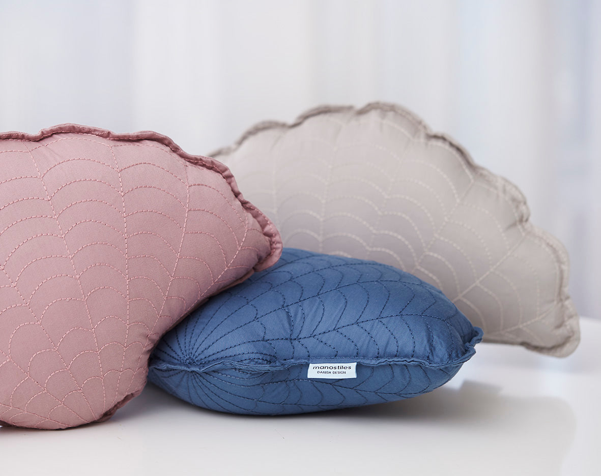 Muslinge pude - Octopus grey, Nordic Sea - Manostiles Danish Design