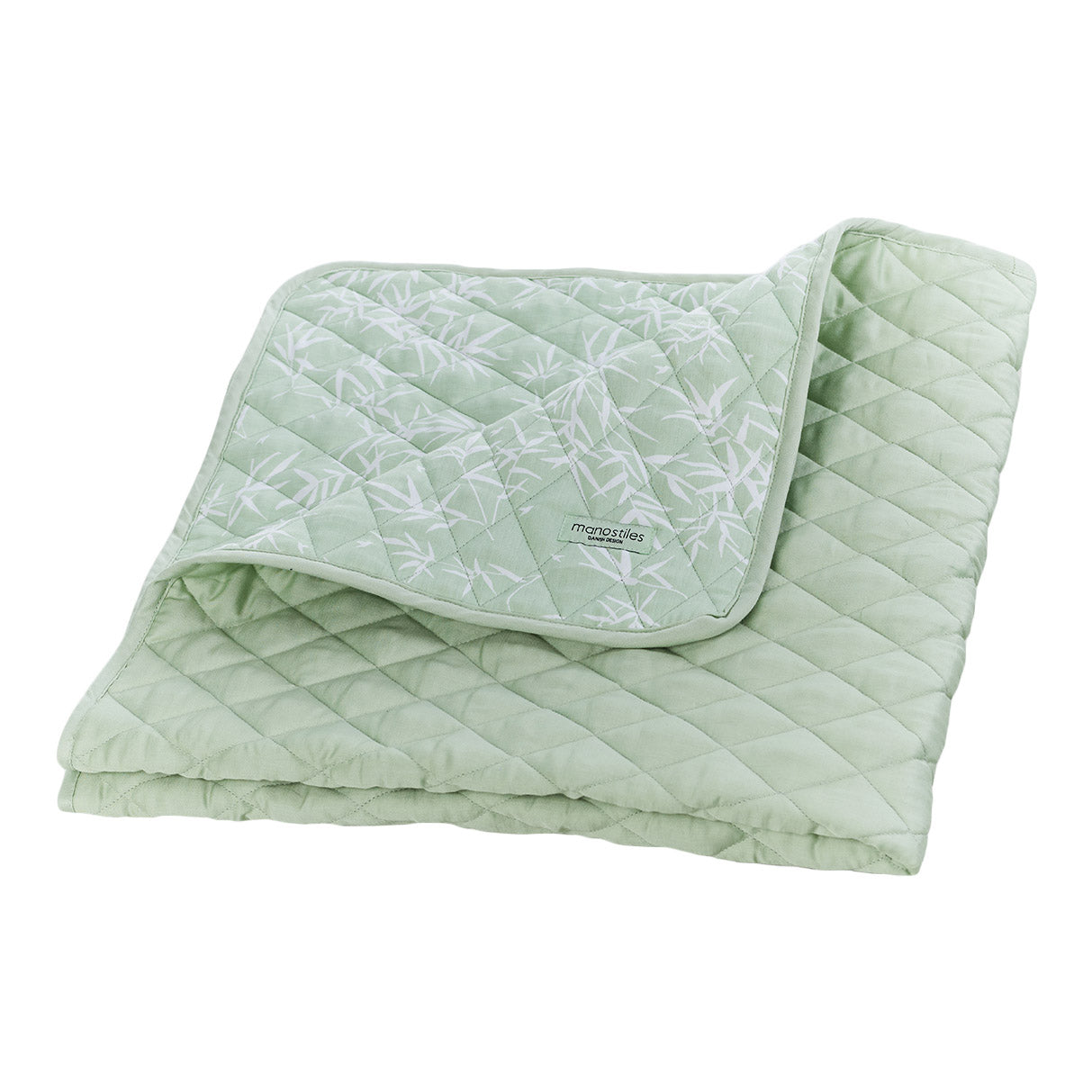 Quilt Tæppe - Soft Matcha, Nordic Zen - Manostiles Danish Design