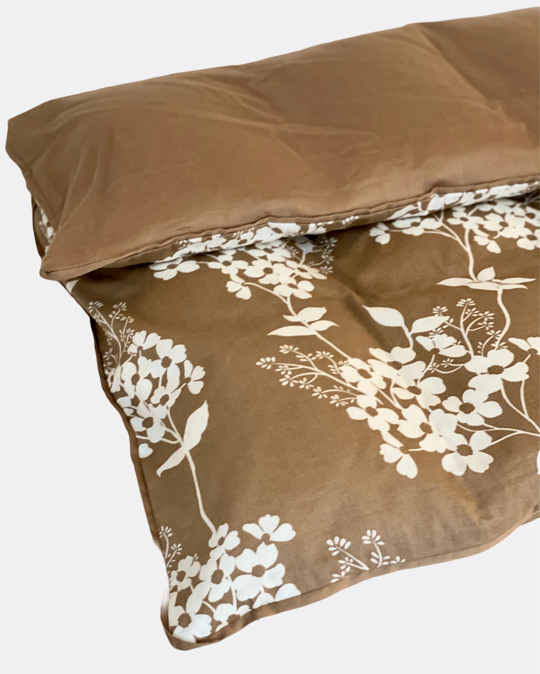 Junior sengetøj - Brun, Vilde Blomster - Manostiles Danish Design