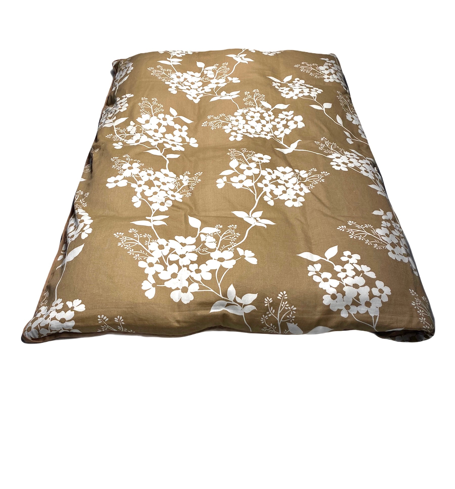 Voksen Sengetøj - Brun m. mønster, Vilde Blomster 140x220 - Manostiles Danish Design