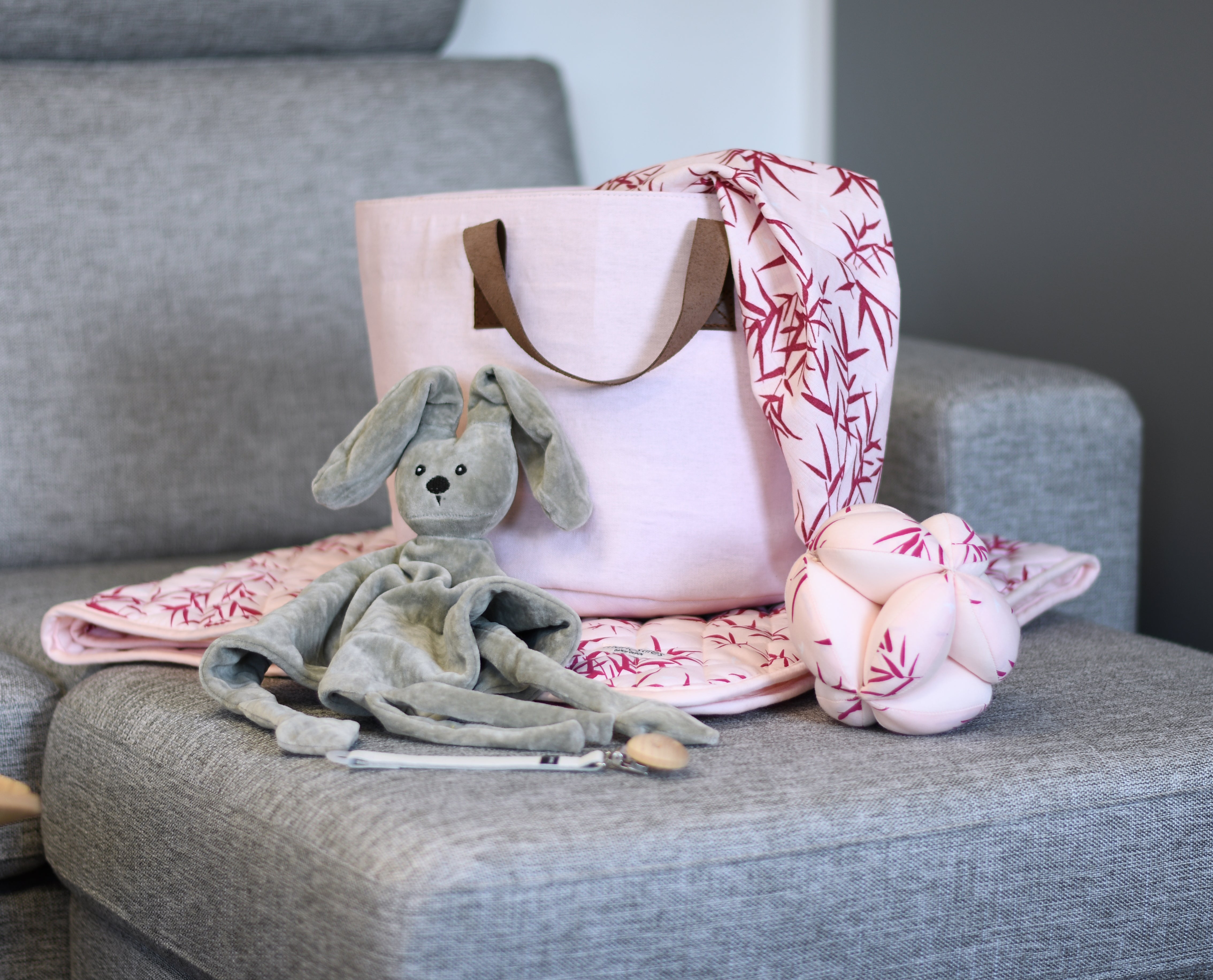 Opbevaringskurv, medium - Soft blossom - Manostiles Danish Design