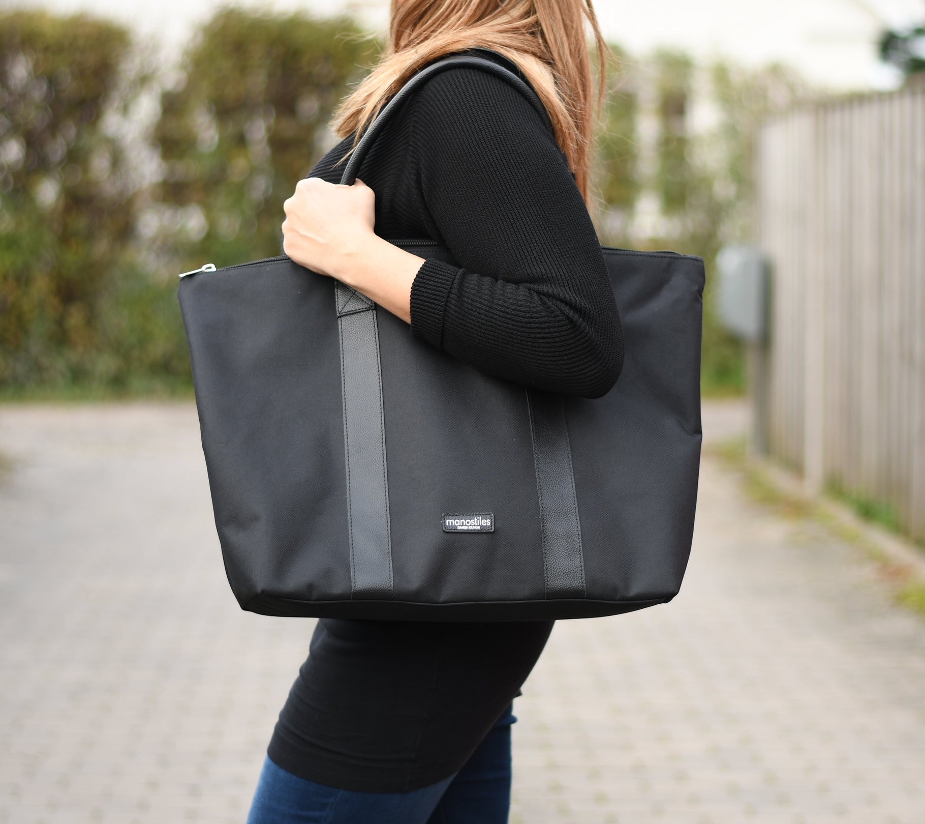 Shopper taske - Sort - Manostiles Danish Design