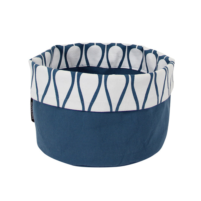 Brødkurv - Mørkeblå m. hvid seeds - Manostiles Danish Design