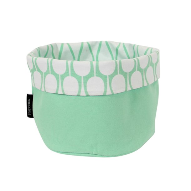 Brødkurv - Grøn m. hvid seeds - Manostiles Danish Design