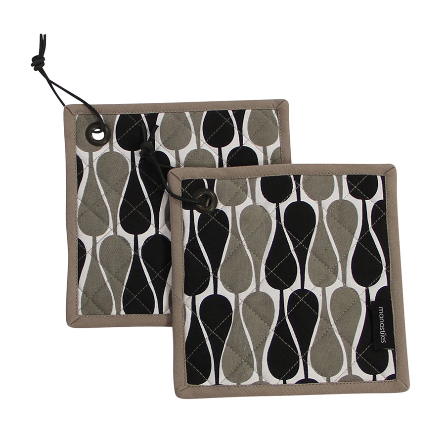 Grydelapper - Grå m. seeds - Manostiles Danish Design