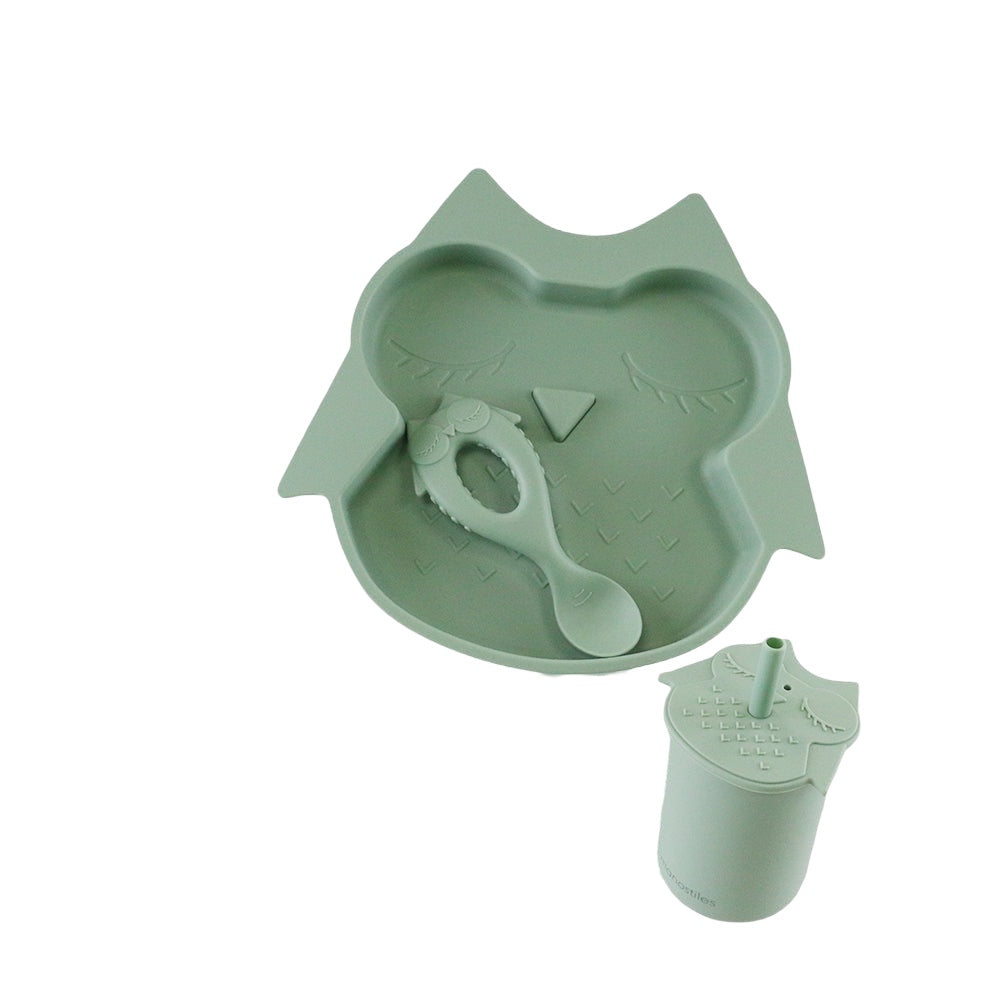 Children's plate silicone - Green