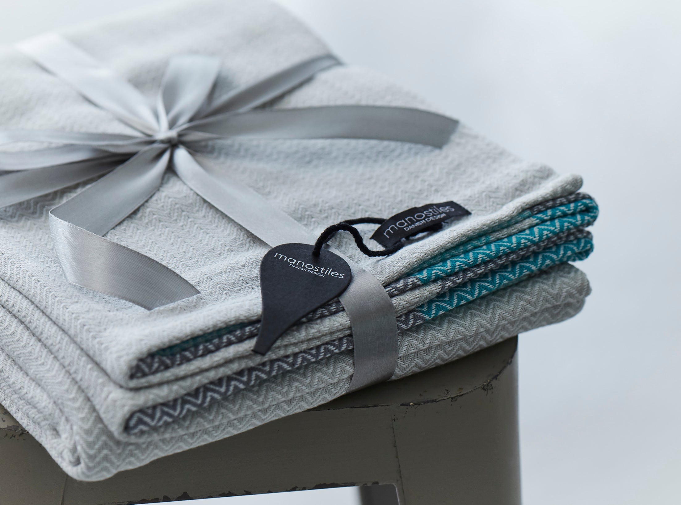 Plaid - Aqua blå - Manostiles Danish Design