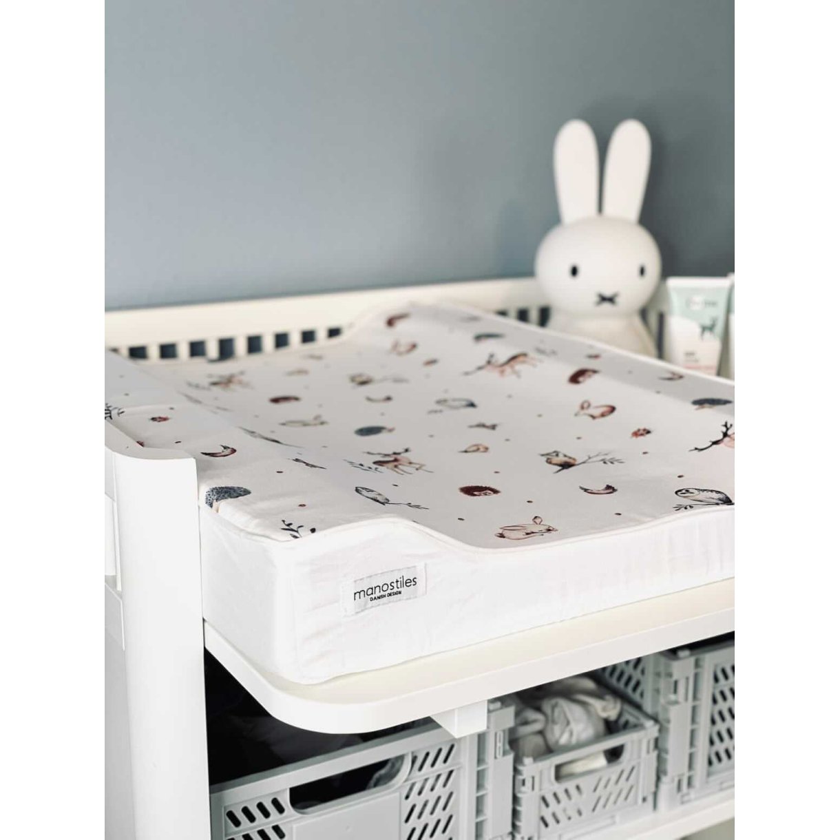 Puslepude - Hvid, Skovens Dyr - Manostiles Danish Design