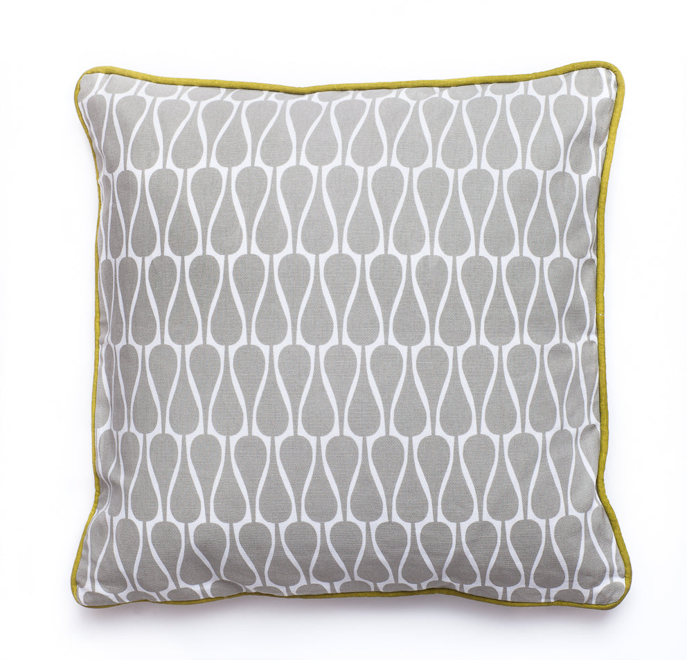 Pyntepude - Hvid & grå Seeds 50x50 - Manostiles Danish Design