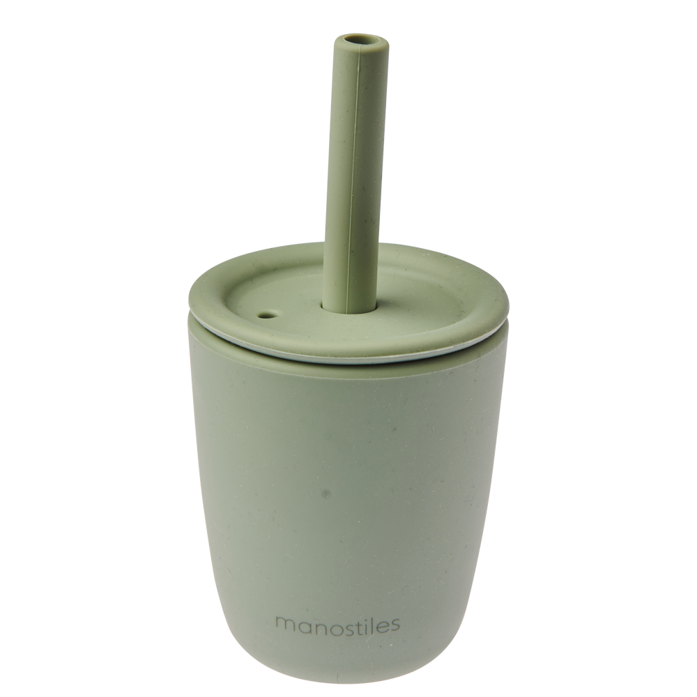 Baby spisesæt 3 dele - grøn - Manostiles Danish Design