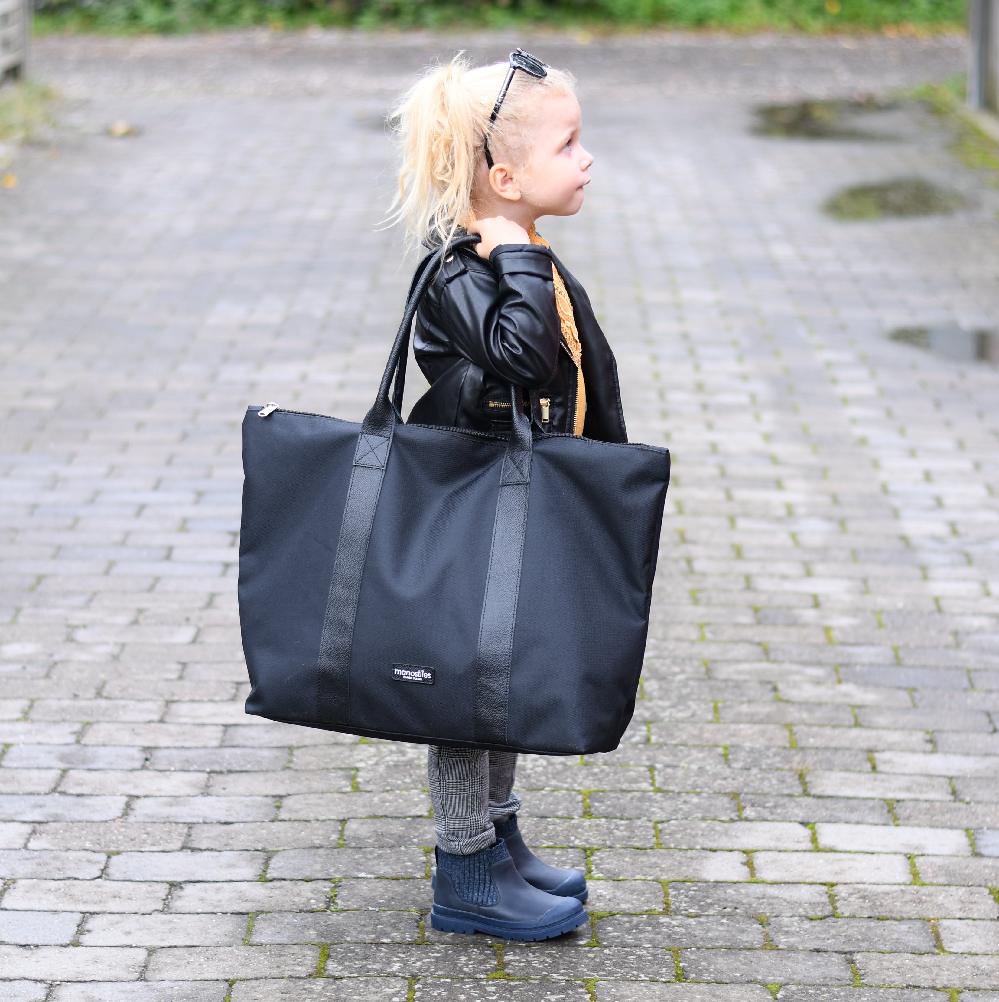 Shopper taske - Sort - Manostiles Danish Design