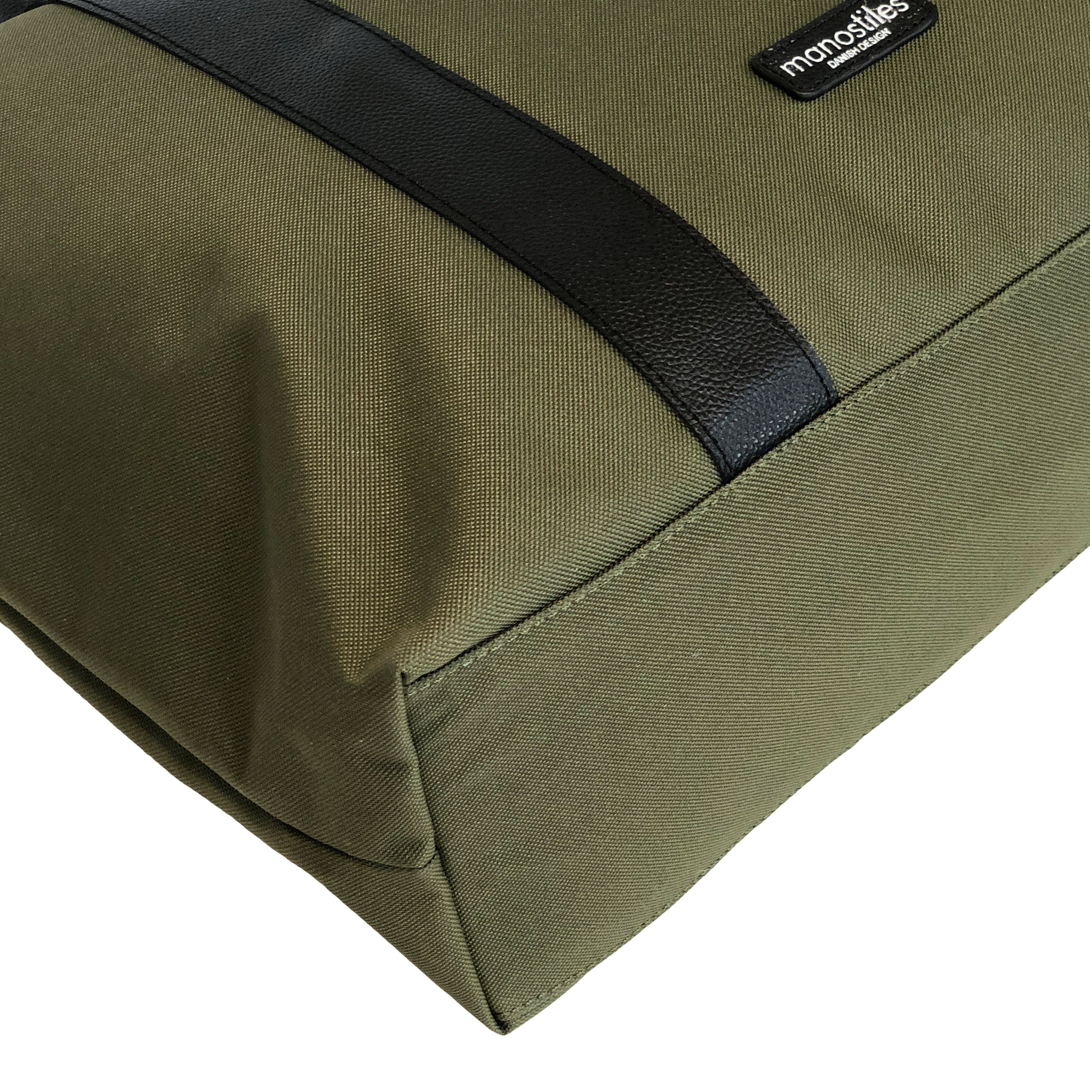 Shopper taske - Olivengrøn - Manostiles Danish Design