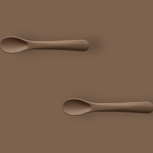 Babyske 2 styk brun silikone