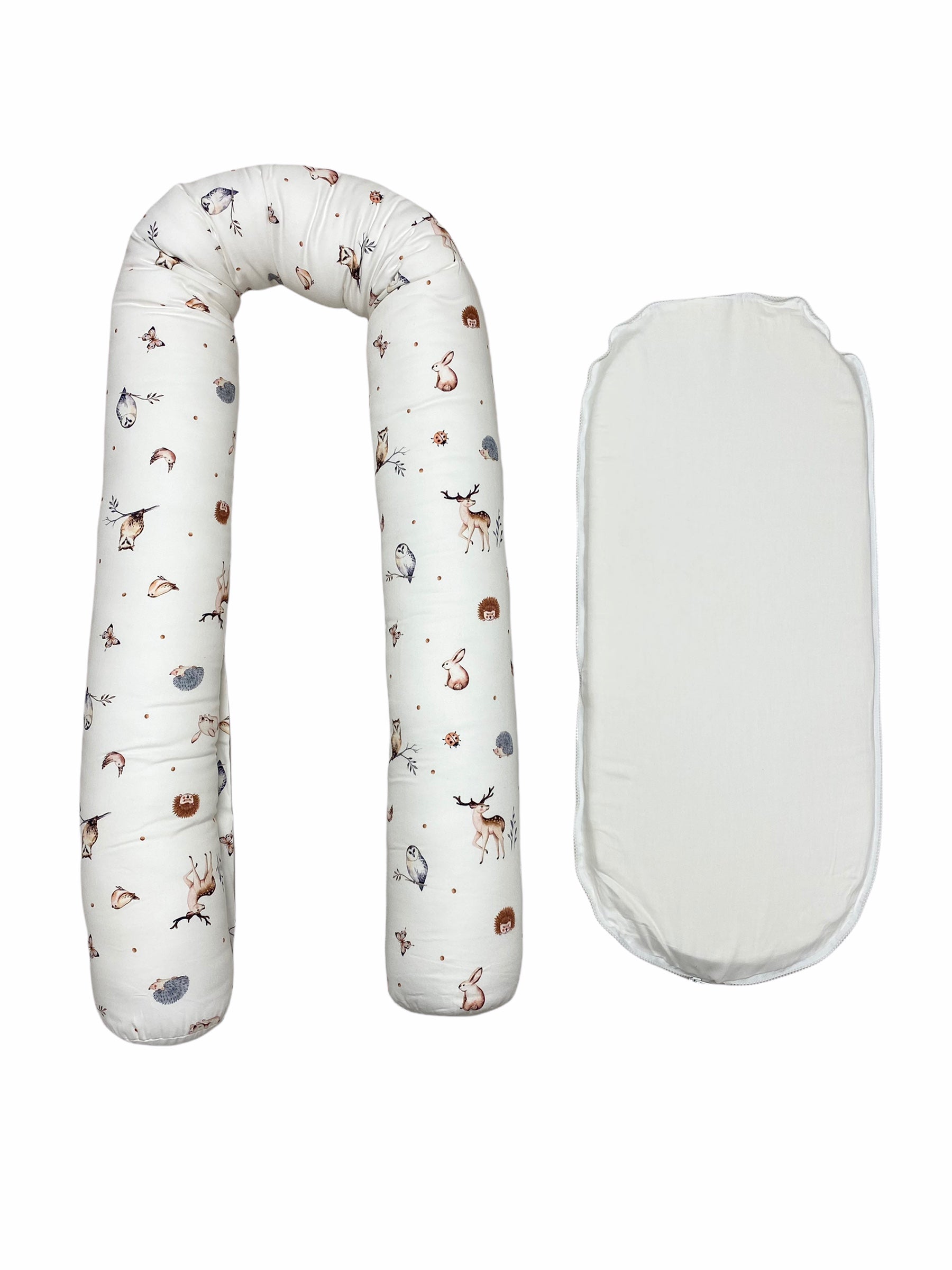 Babynest med skovens dyr set adskilt