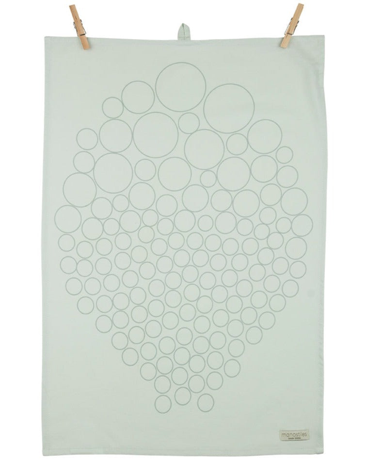 Viskestykke - Grøn m. dots - Manostiles Danish Design 